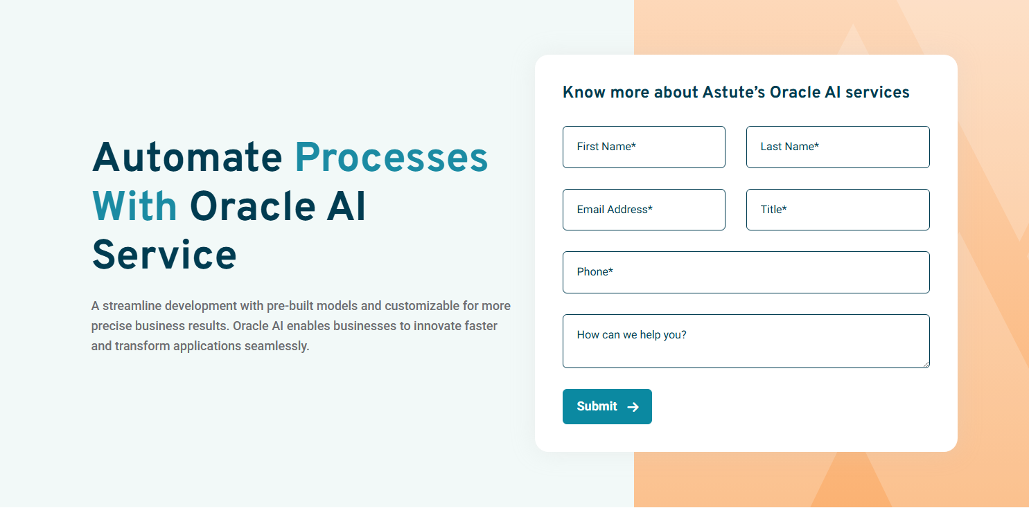 Automate Processes With Oracle AI Service