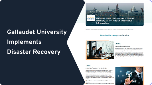 Gallaudet University Implements Disaster Recovery